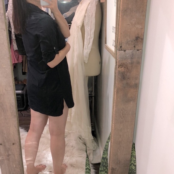 Tommy Bahama black crinkle shirt dress size small new with tags - Picture 3 of 9